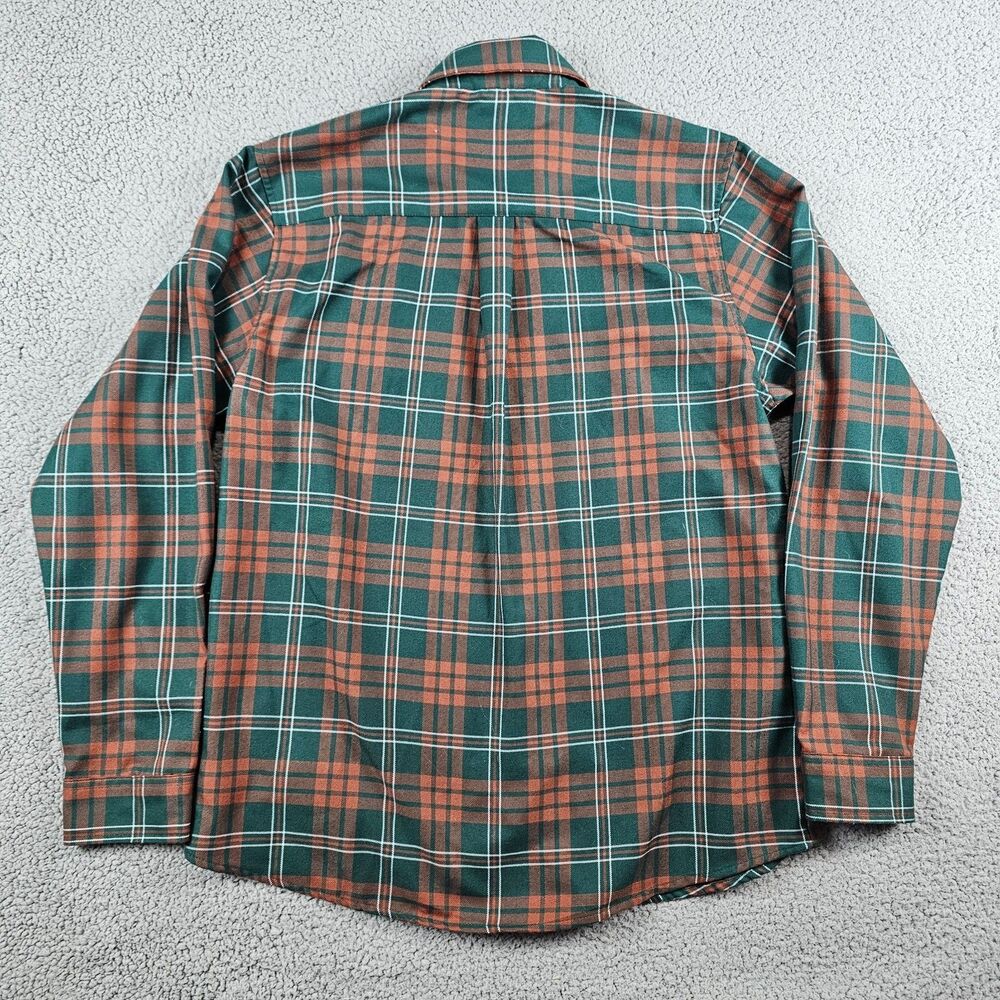 Dixxon Flannel Mens Large Green Tartan Plaid Mistletoe Pearlsnap Pockets Outdoor - Picture 3 of 10